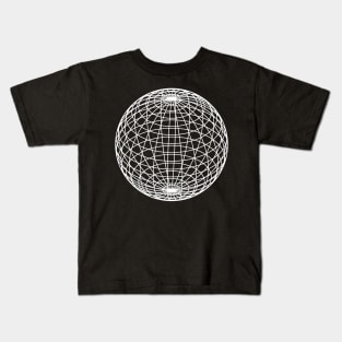 Wireframe sphere [black] Kids T-Shirt